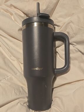 Contigo Streeterville Matte Dark Gray 40oz Travel Tumbler with Handle and Straw